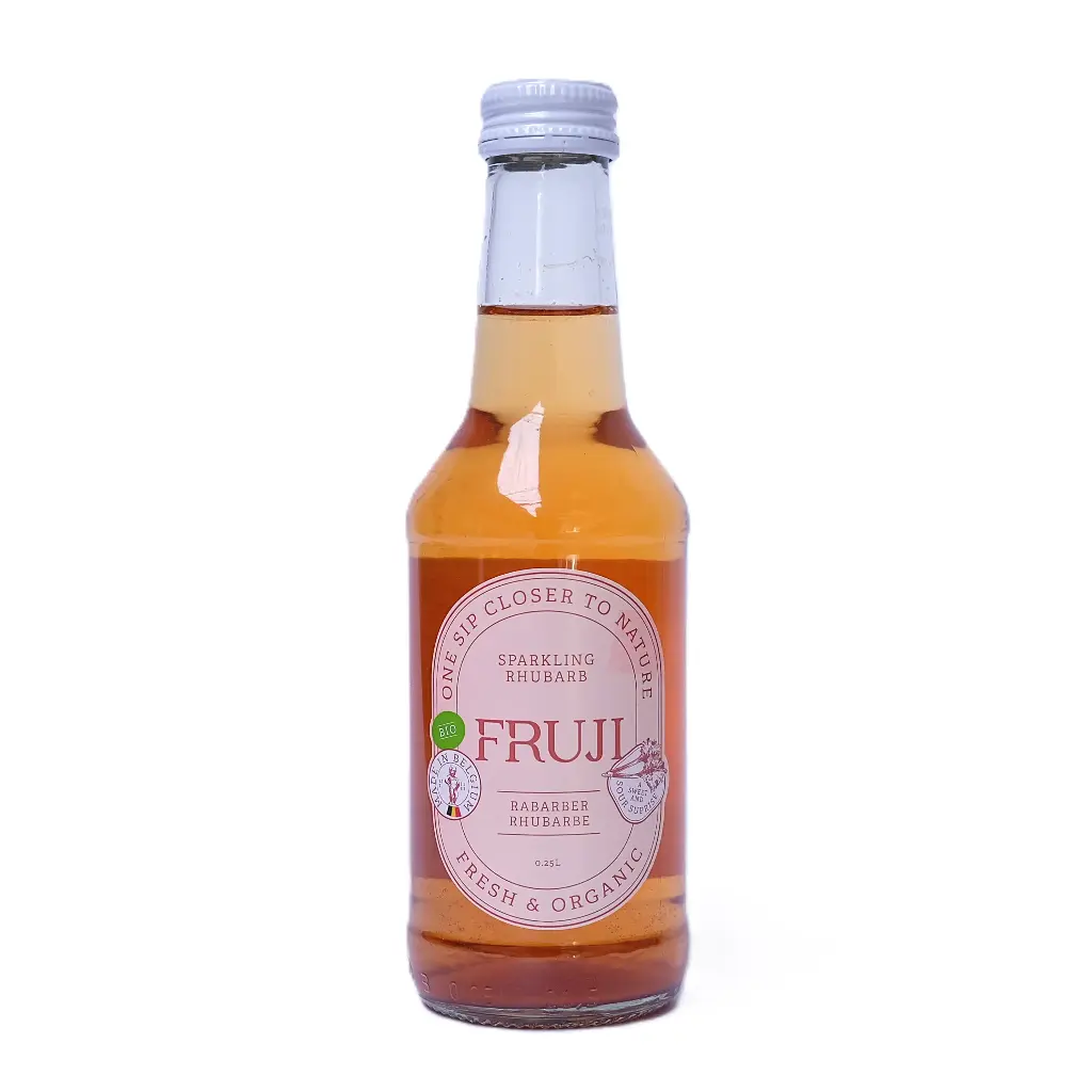 Boisson pétillante rhubarbe