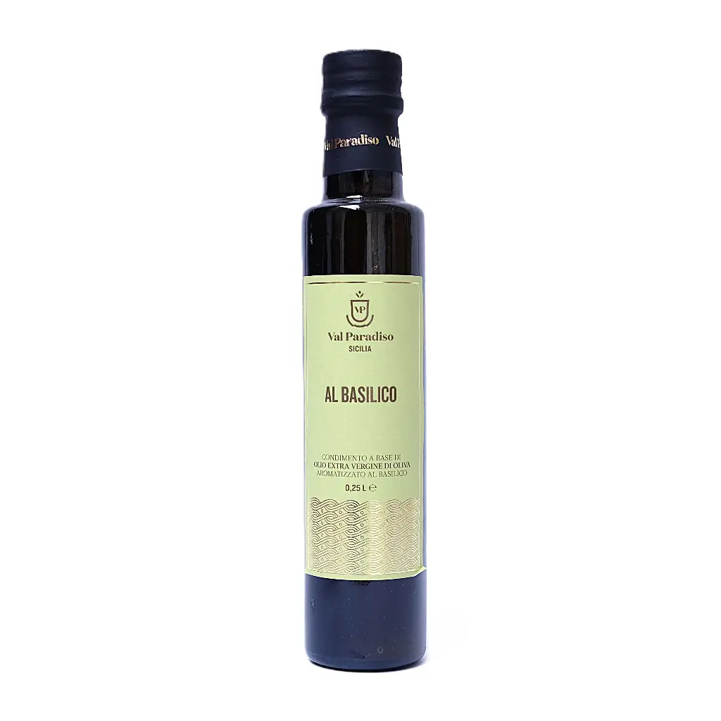 Huile d'olive au basilic