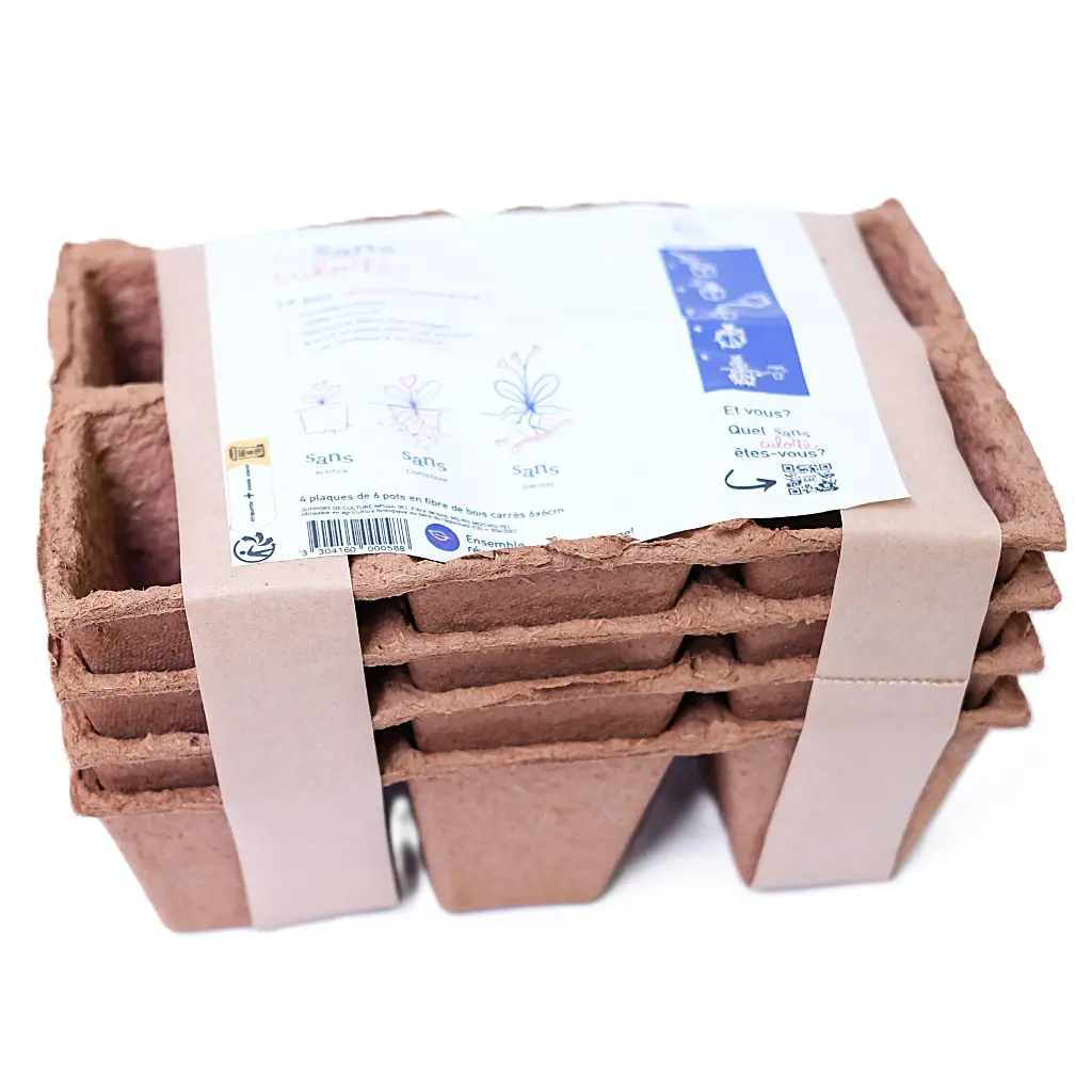 Plaques à semis biodégradables