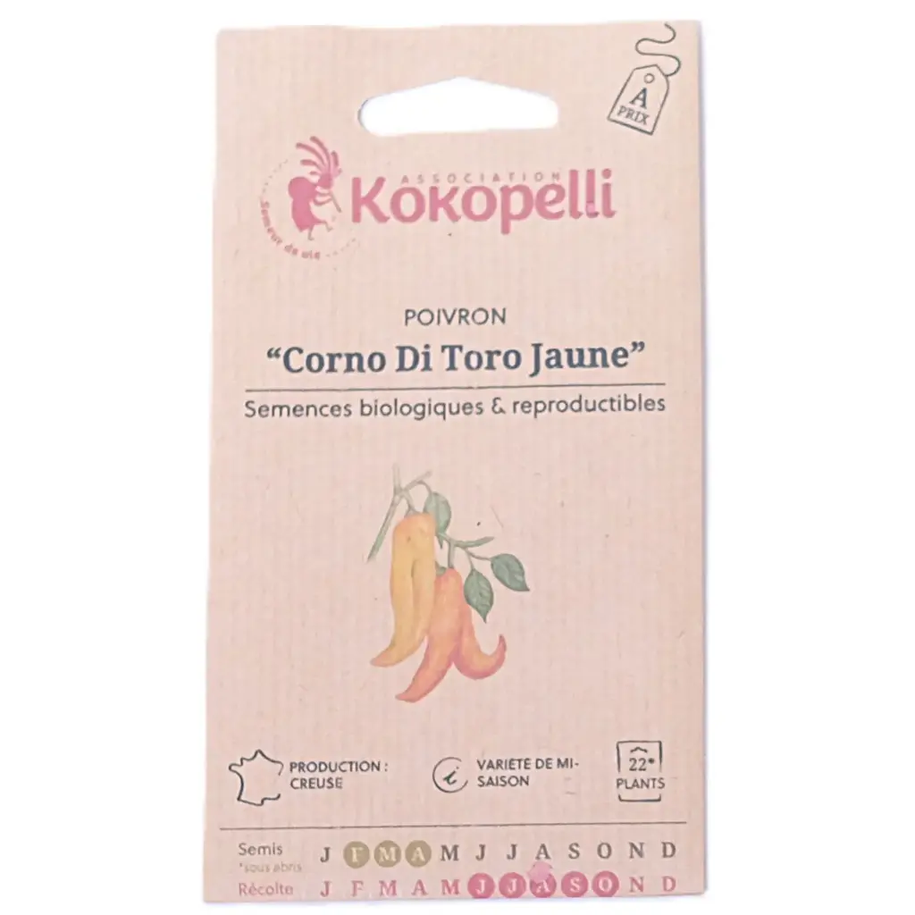 Semences de poivron allongé jaune