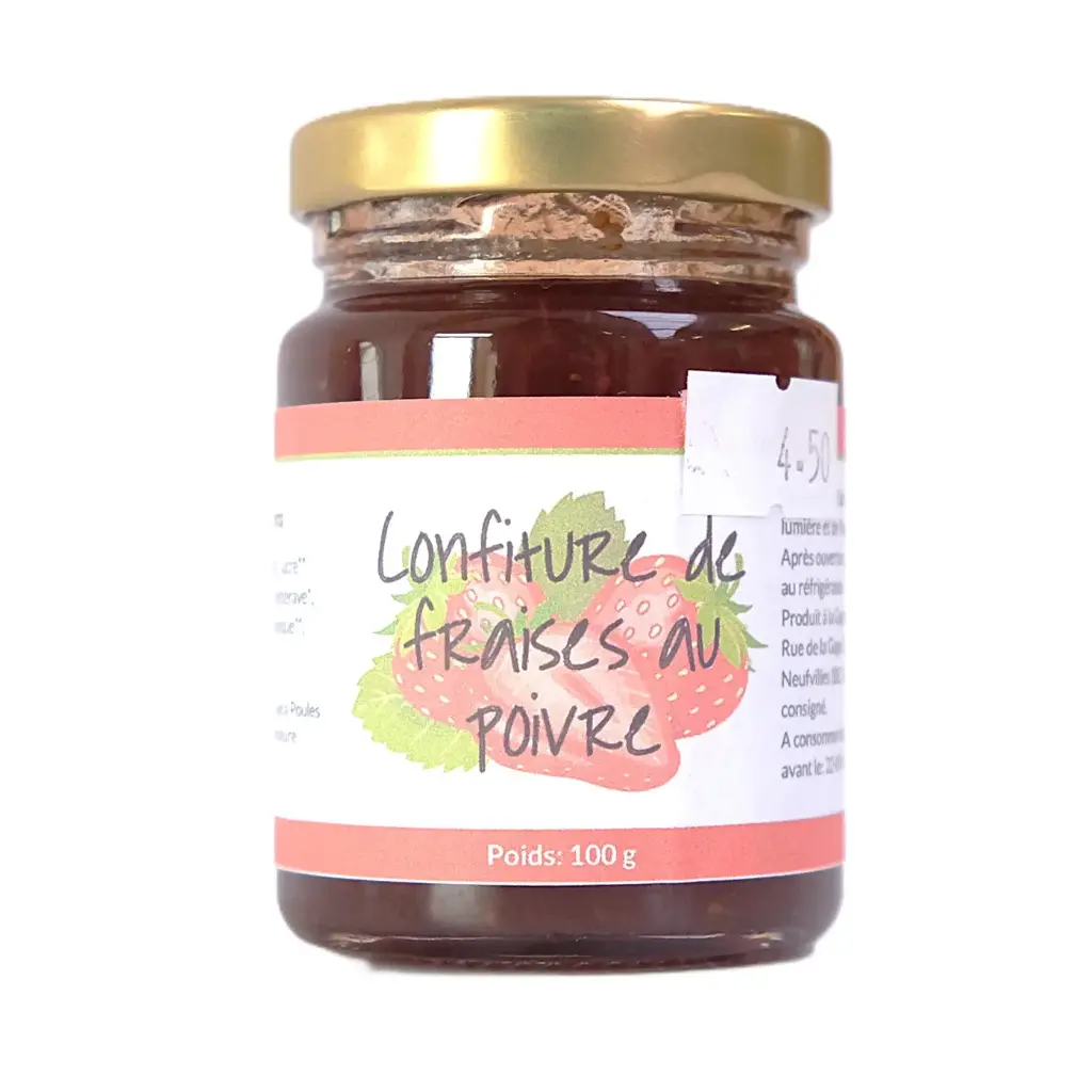 Confiture de fraises au poivre noir