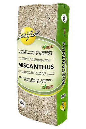 Paillage de miscanthus