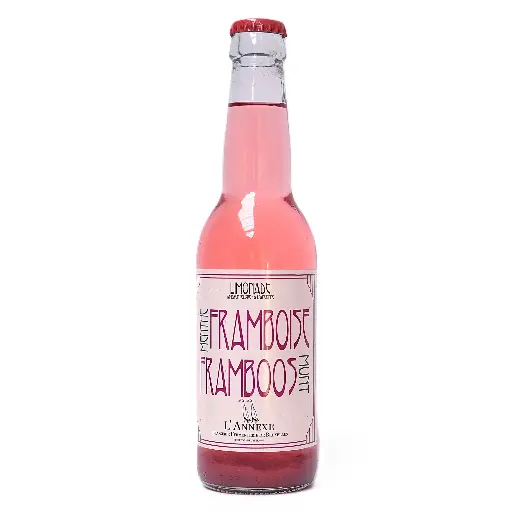 Boisson pétillante framboise menthe