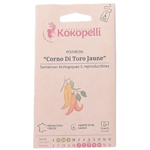 Semences de poivron allongé jaune