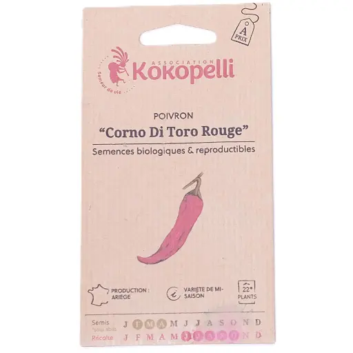 Semences de poivron allongé rouge